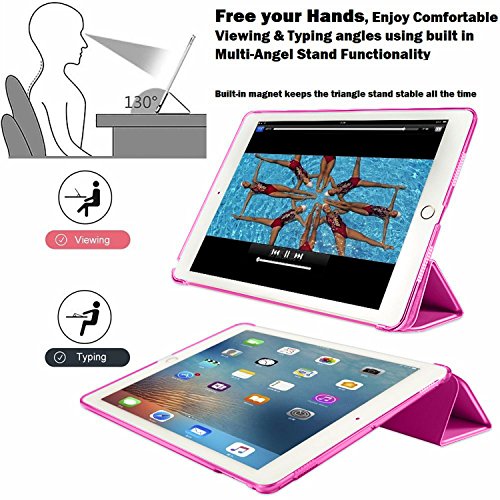 Image of DuraSafe Cases iPad PRO 10.5 Inch 2017 Air 10.5 3rd Generation 2019 [ Air 3 ] MQF12HN /A MQEY2HN /A MQF22HN /A MQF02HN /A Slim Lightweight Protective PC Dual Angle Stand Cover - Pink