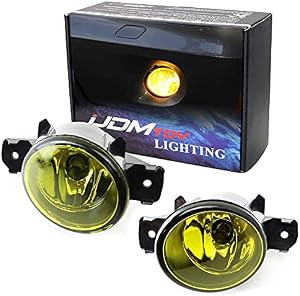 iJDMTOY One Pair Driver Passenger Sides Selective Yellow Lens Fog Light Lamps w/H11 Halogen Bulbs Compatible With BMW E82 1 Series, E84 X1, E83 X3, E70 X5, E71 X6