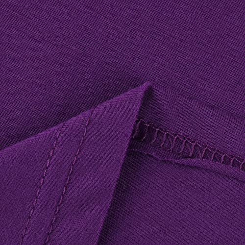 Womens Crystals And Moon Printed T Shirts Casual Short Sleeve Shirts Blouses Spiritual Graphic Tees Top Teens Girls Purple #TOP5
