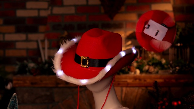 Amazon.com: JaGely 6 Pieces Light Up Santa Claus Cowboy Hats  display picture 2