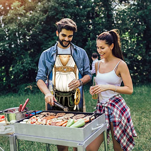 Bilipala Lederhosen Apron Funny Apron Oktoberfest Bavarian Kitchen Cooking Apron For Man #TOP5