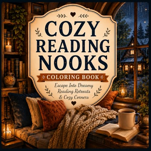 Cozy Reading Nooks Coloring Book: A Stress-Relieving Coloring Book for Adults, Teens and Kids with Bold Easy Reading Nook Designs