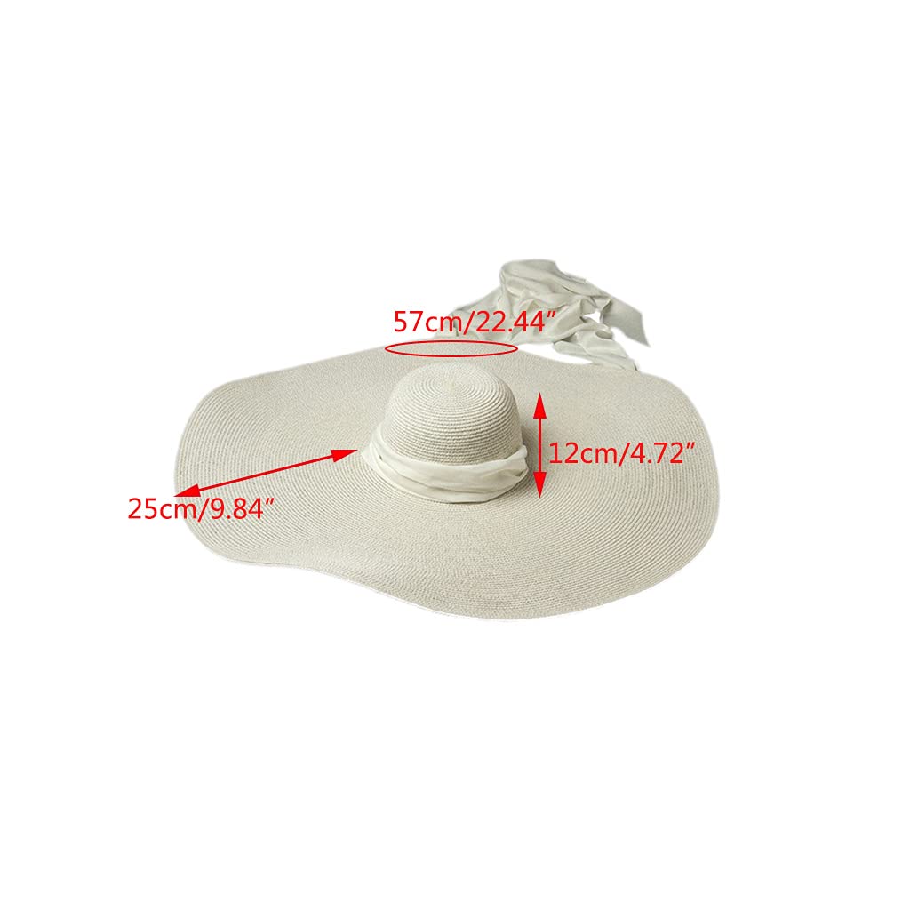 Lady ornamento per protezione, anti UV | Cappello da sole da donna a tesa larga, da spiaggia, regolabile, cinturino in nastro morbido e setoso