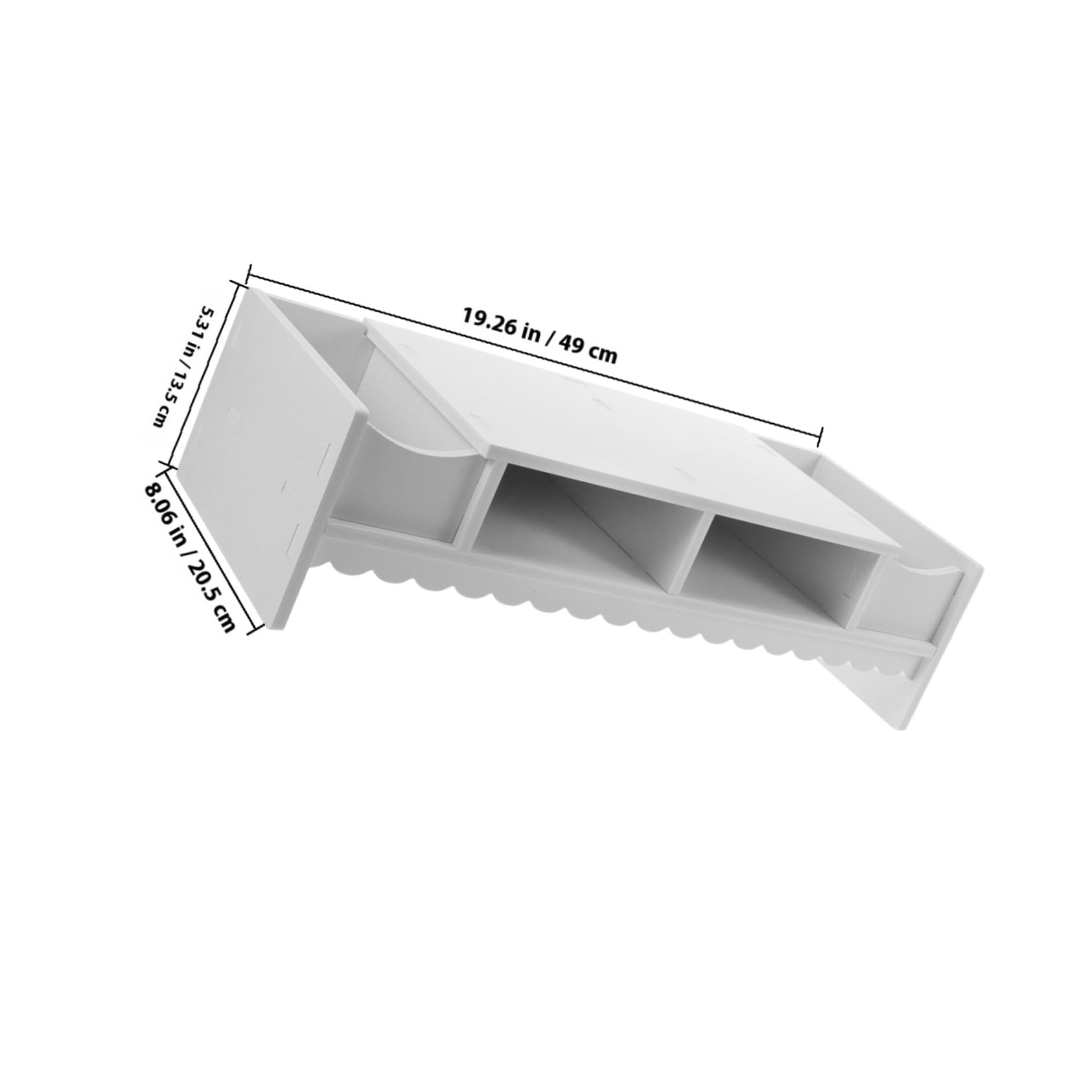 Étagère de Bureau pour Écran en Pvc, Rangement Blanc Moderne