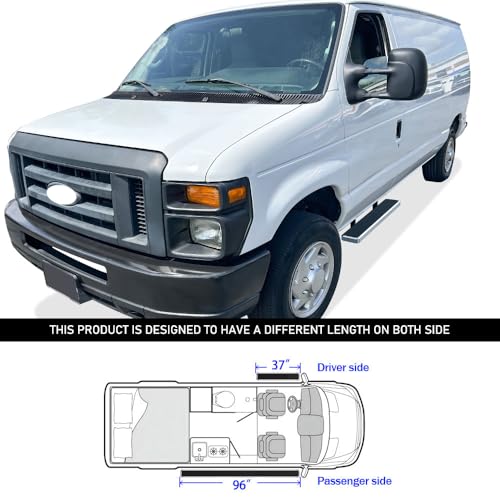 Estribos laterales APS acero inoxidable Van Ford Econoline miniatura 6