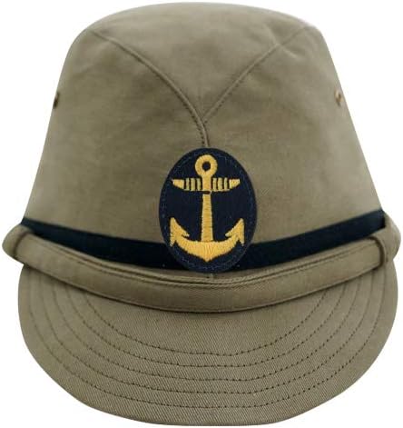 militaryharbor WWII Japanese IJN Navy Third Type NCO Field Cap Khaki Later