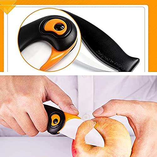 Yummiman Mini Ceramic Pocket Knife Portable Folding Travel Knives Unique Cute Penguin Gifts For Men Women (Black - 2) #TOP2