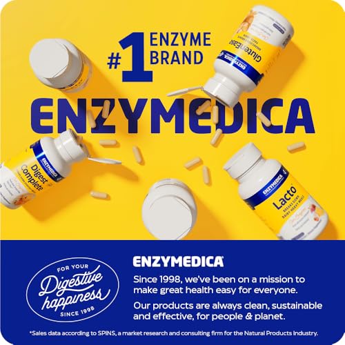 Enzymedica GlutenEase, Advanced Digestive Enzymes for Women and Men, Fast-Acting Formula for Bloating Relief & Digestive Health, Helps Break Down Gluten & Casein, 60 Capsules FFP - Image 7