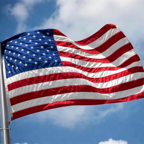 VIPPER American Flag 8x12 Outdoor - US Flags with Embroidered Stars, Stitched Stripes and Brass Grommets
