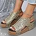 Hbeylia Wedge Sandals for Women Wide Width 2025 Dressy Summer Platform Sandals Open Toe Buckle Ankle Strap Beach Shoes Casual Walking Low Wedges Sandal Women's Platform & Wedge Sandals