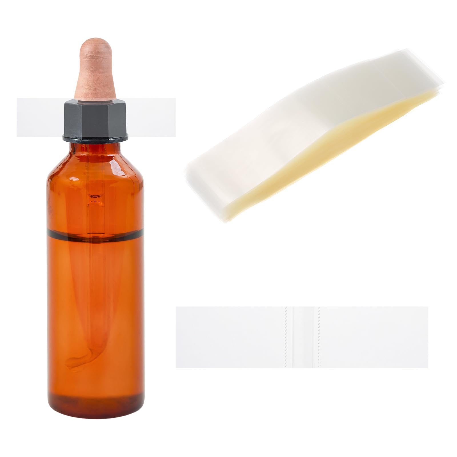Bandas retráctiles transparentes para presentar tus cosméticos y botellas de aceite