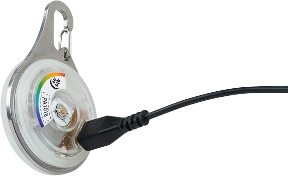 Nite Ize SpotLit XL Rechargeable Collar Light - Disc-O Select - Clip-On Pet Accessory for Nighttime Visibility - Color-Changing LED - Stainless Steel Carabiner Clip - Weather-Resistant