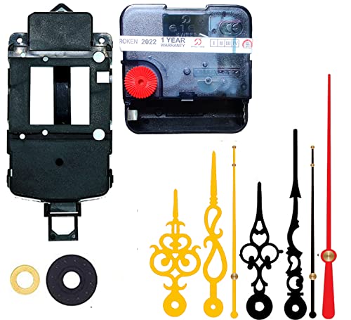 Image of Silent Pendulum Type Quartz Clock Moviment Mechanism 17 MM Sweep Silent Motor DIY Kit (Needles : Antique Black,Gold,Red)