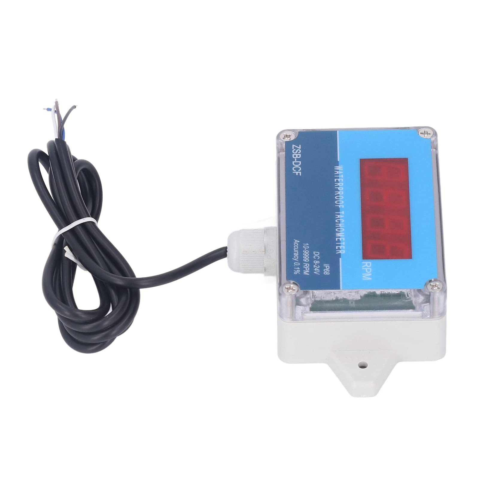 Digitaler Motordrehzahlmesser Sensor mit Wasserdichter LED-Anzeige für Schiffsmechanik und Windkraftanlagen, Präzisions-Motordrehzahlmessung für Boote und Windturbinen
