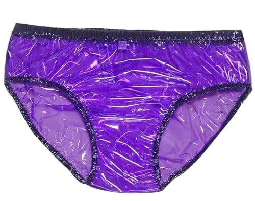 FUELIX Pantalones De Plástico para Adultos Pantalones De Seguridad Anti-Fugas Laterales para La Incontinencia Cubiertas De Pañales Impermeables Silenciosas Reutilizables Men,M