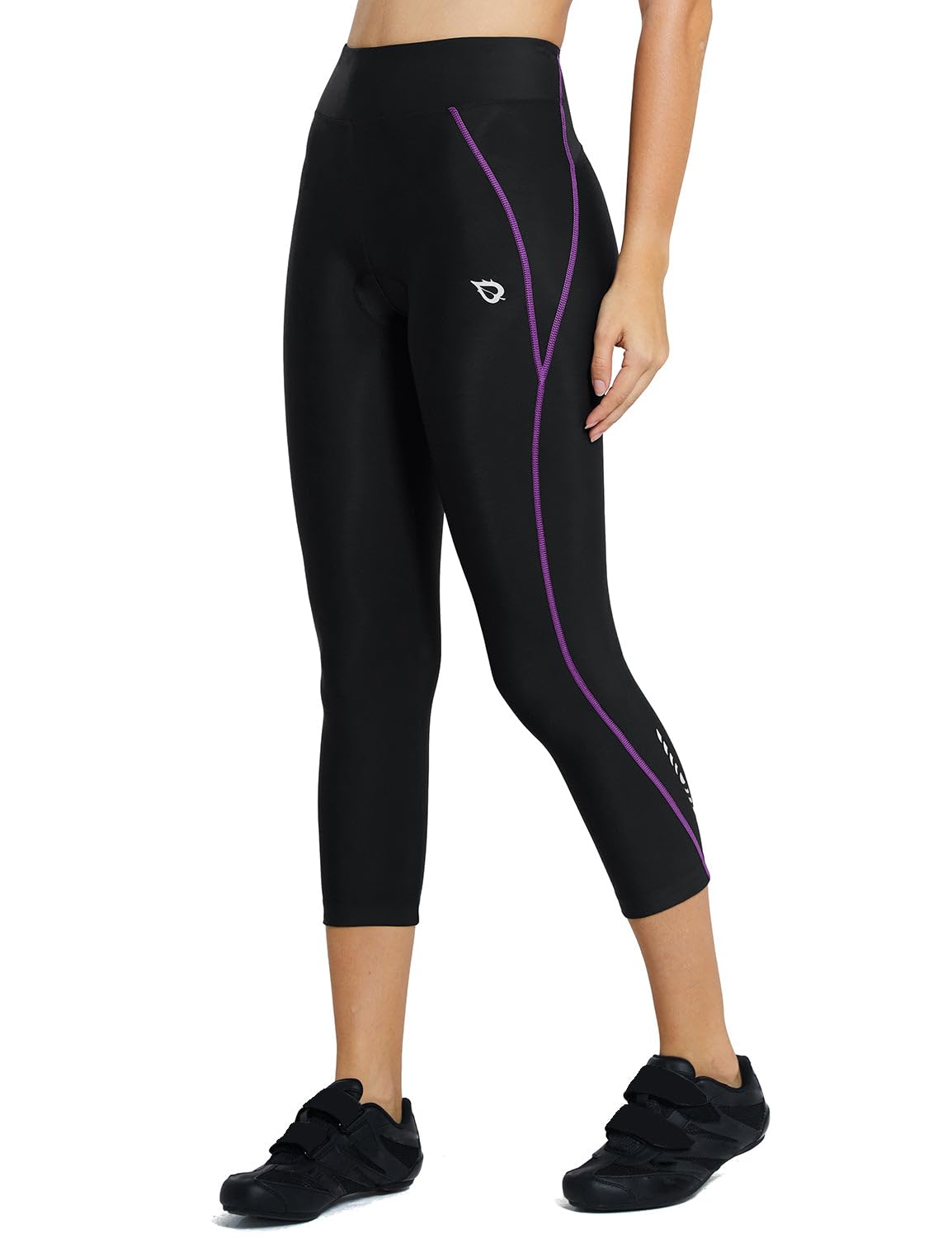 baleaf Pantalon Cycliste Femme Rembourré Leggings de Vélo Collants Pantalon Cyclisme 3/4 Longues avec Coussin pour Femme VTT Respirant