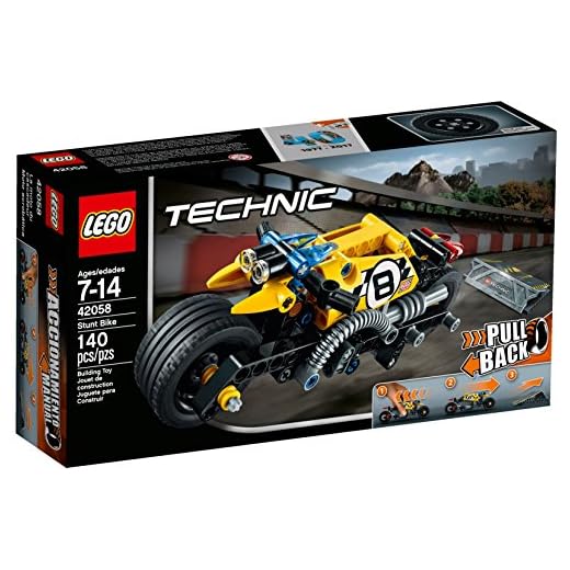 LEGO 60255 Stunt-Team City Team Spielset mit Quad, Motorrad und Stunt-Rampe mit Flammen 6 Lego Technic 42058 - Stunt-Motorrad