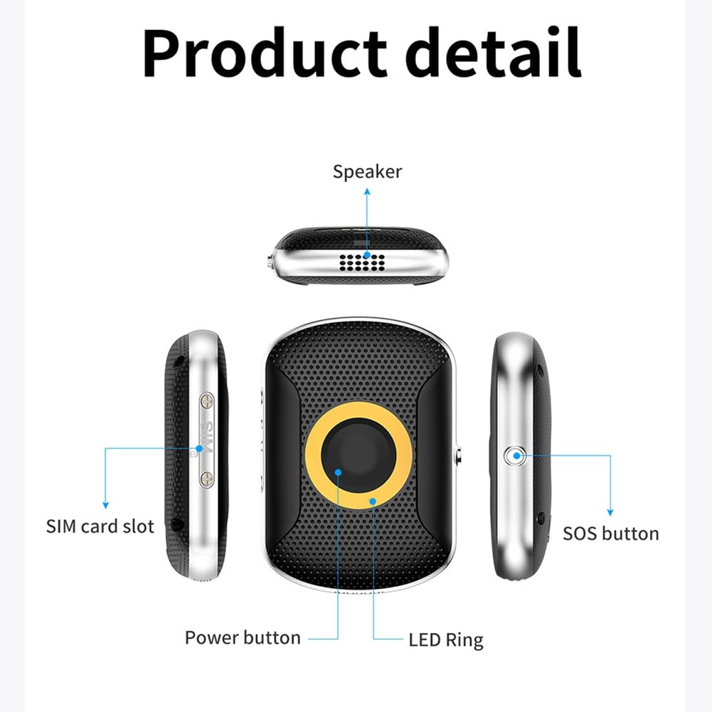 Dispositivo de Rastreo GPS Humano Escucha de Voz SOS 4G GPS Tracker Collar de Alarma para Personas Mayores (A)