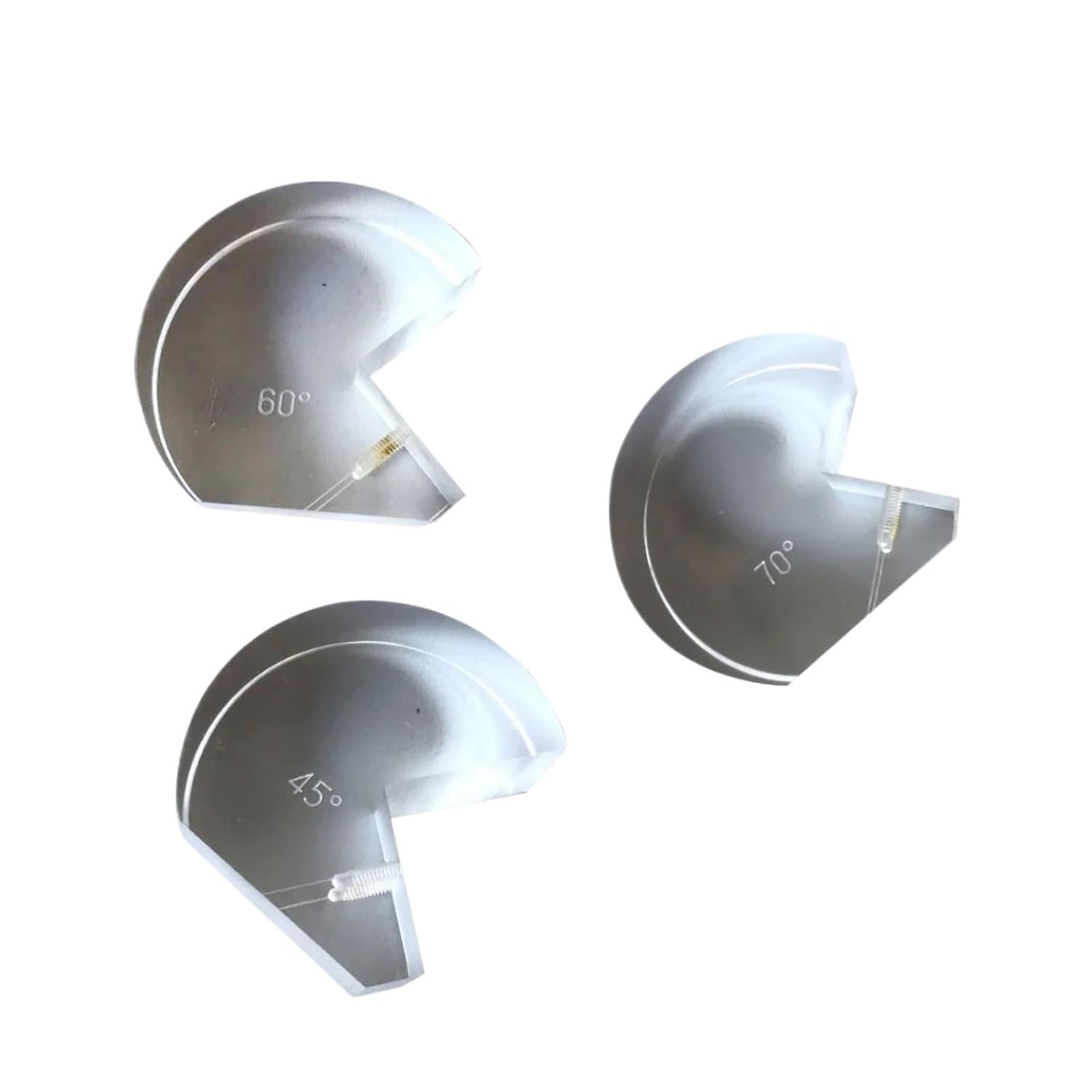 Kit Set AWS Wedges Transducers 2.25 Mhz Ultrasonic Transducer AWS Wedge Probe 70 60 45 with BNC Connector(0.75 0.75)