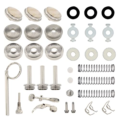 Cheerock Trumpet Repair Kit Silver Valve Cap Buttons Springs and Screws
