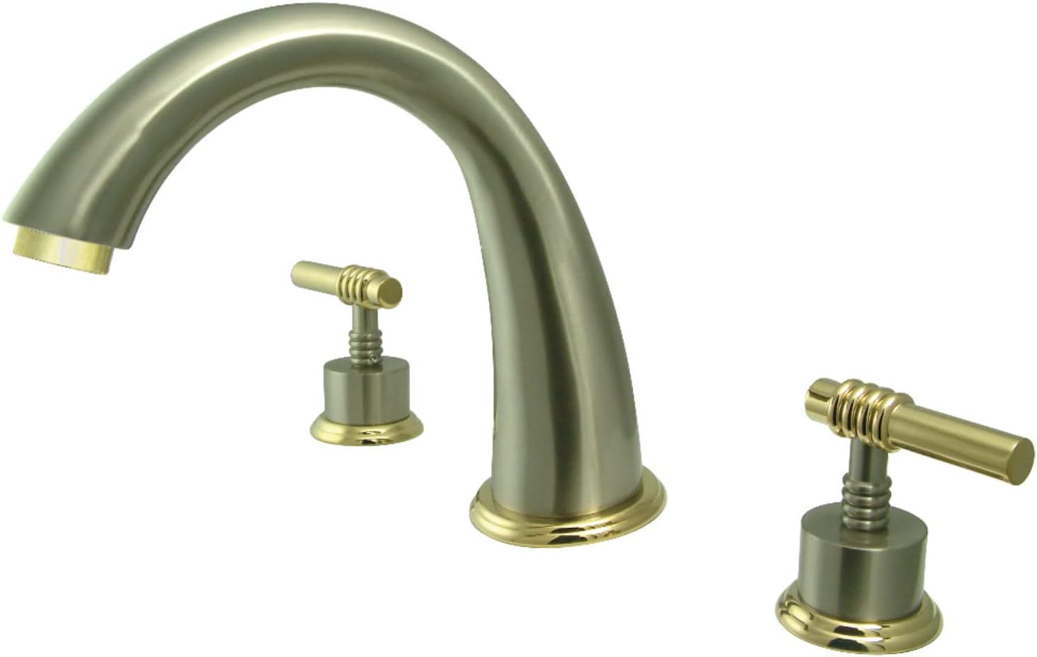 Kingston Brass KS2365ML Milano Roman Tub Faucet, 8-Inch Adjustable Center, Oil Rubbed Bronze