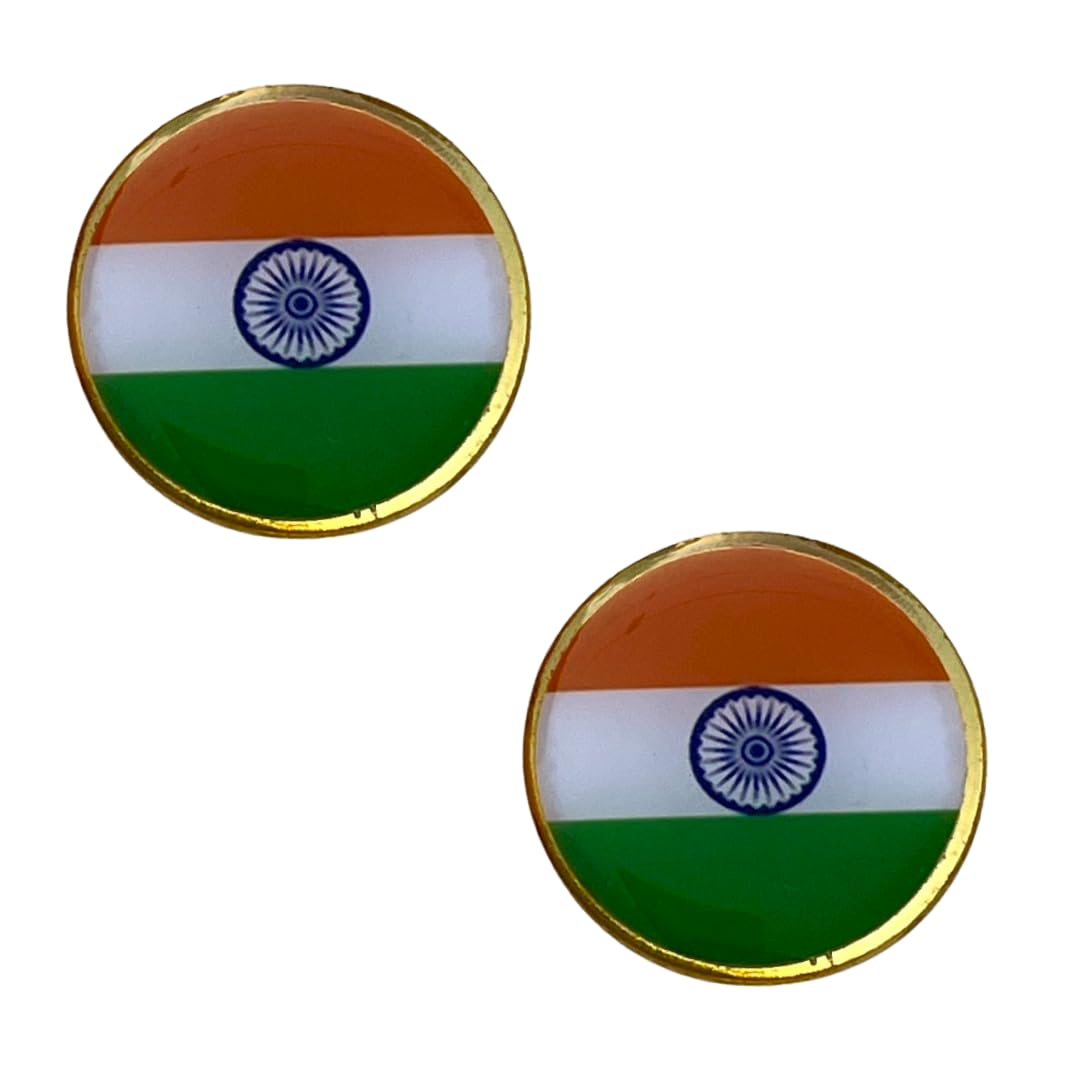 FURE Set of 2 Magnetic Indian Flag Lapel Pin Brooches (Golden) for Men & Women (B0CYPWWKPV) Amazon Price History, Amazon Price Tracker