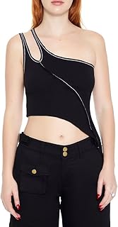 FOREVER21 Women One-Shoulder Asymmetrical Top