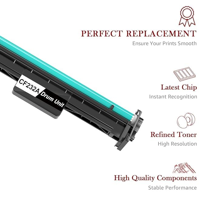BeOne Unité Tambour 32A CF232A Compatible HP LaserJet Pro M203 M227 M148 - 23000 Pages