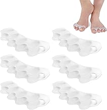 Foot Toe Separators [3 Pairs], Silicone Toe Separator, Toe Separator, Bunion Toe Spacer, Ballet Yoga Athletes Men and Women for All Feet (Transparent)