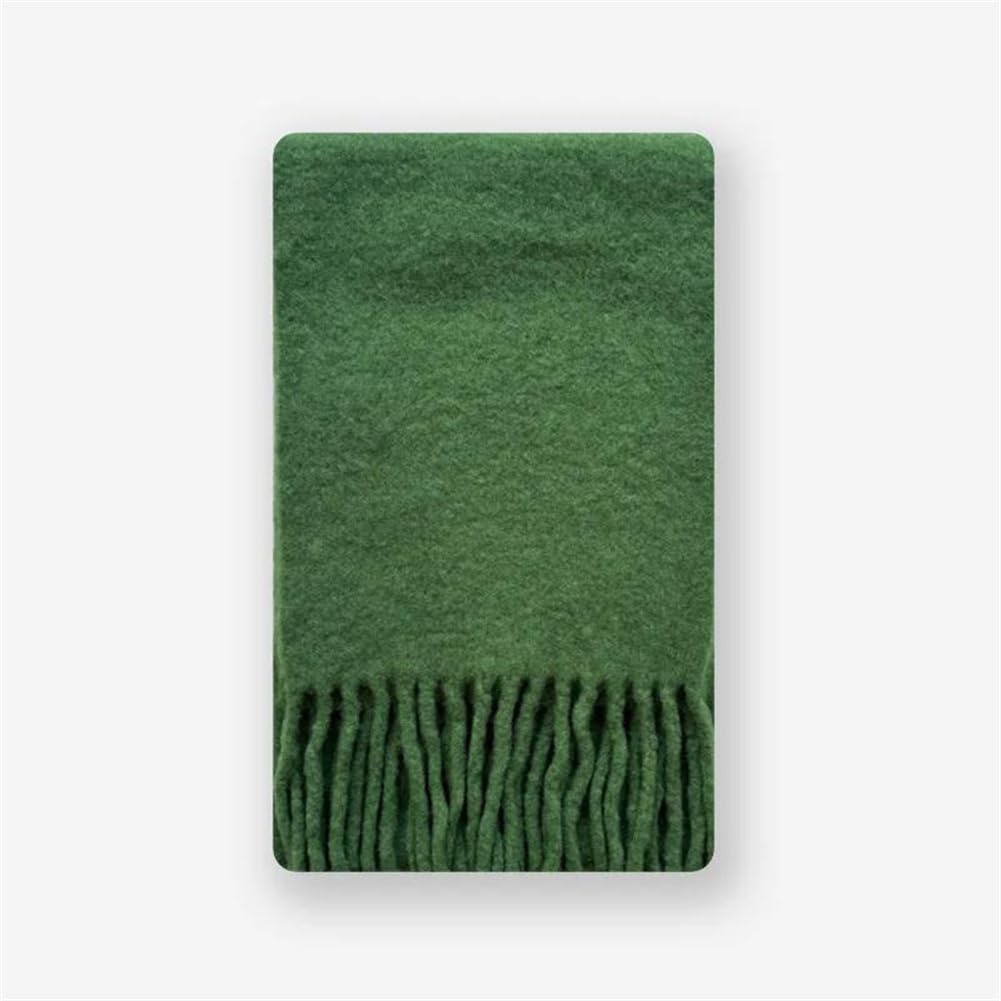 Vsadsau Women's Solid Color Tassel Fringed Scarf Cold Weather Soft Wrap Scarves Long Large Neck Warmer