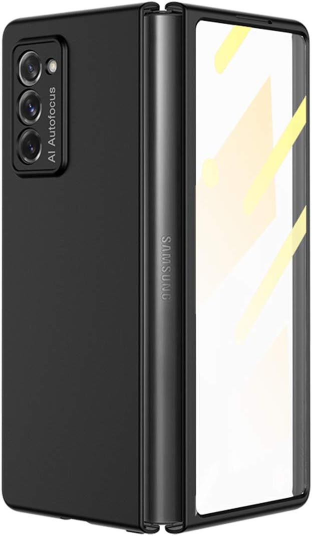FTRONGRT Case for Samsung Galaxy Z Fold 2 5G, Rigid all-inclusive shell + Screen tempered glass film combination design