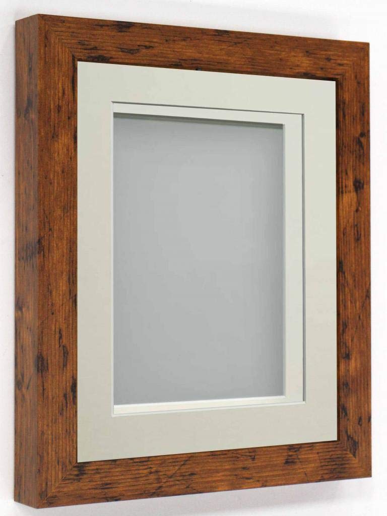 Rickman Box Frame Rustic with Ivory Mount, 10x8 for 8x6 inch