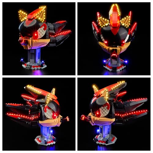 Kyglaring LED Lighting Kit for Lego Sonic The H' Edgehog: Shadow The H' Edgehog Model Set, Compati