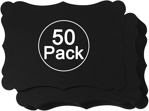 Paquete de 50 tarjetas de papel kraft en blanco, cartulina, papel grueso, color marrón, tarjetas de felicitación para menús de tarjetas de regalo,