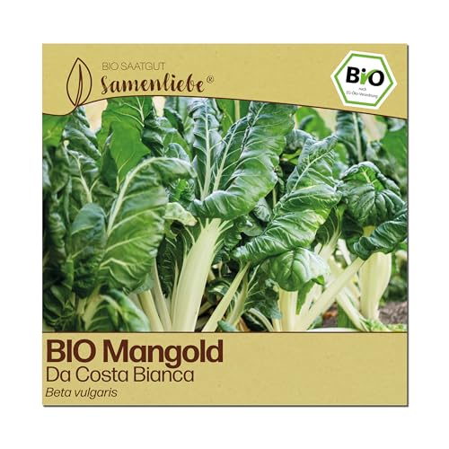 Samenliebe BIO Mangold Samen | Stielmangold Da Costa Bianca - weiß & winterhart - samenfestes BIO Saatgut