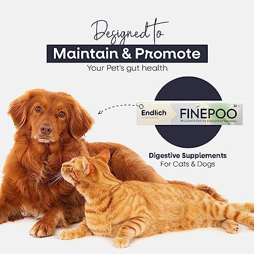 Endlich Finepoo Digestive Supplement for Dogs & Cats 32ml  Prebiotic Probiotic Paste for Dogs & Cats Gut Health - Digestion Supplement for Dogs and Cats