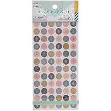 The Paper Studio Office Calendar Planner Accessories; Multi-Color, Easy to Peel; Journal Scrapbook Supplies; Planner Sticker Flip Book with Elastic Closure Home Planning & Payday, 15 Sheets