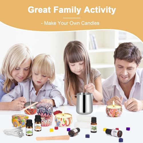 Kit de fabricação de velas para adultos – suprimentos para fabricação de velas perfumadas DIY com ce