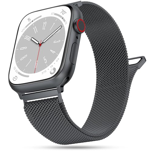 ORRLBB Pulseira patenteada milanesa compatível com Apple Watch séries 9, 8, 7, 6, 5, 4, 3, Ultra 2 1