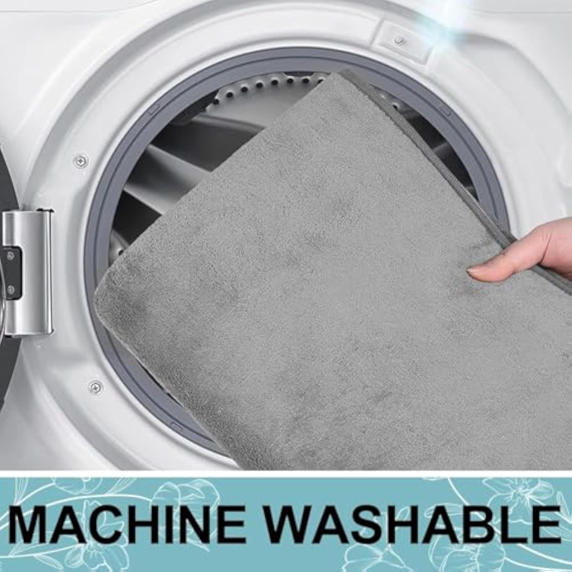 Memory Foam Bath Mat, Soft Absorbent Non-Slip Rug for Bathroom