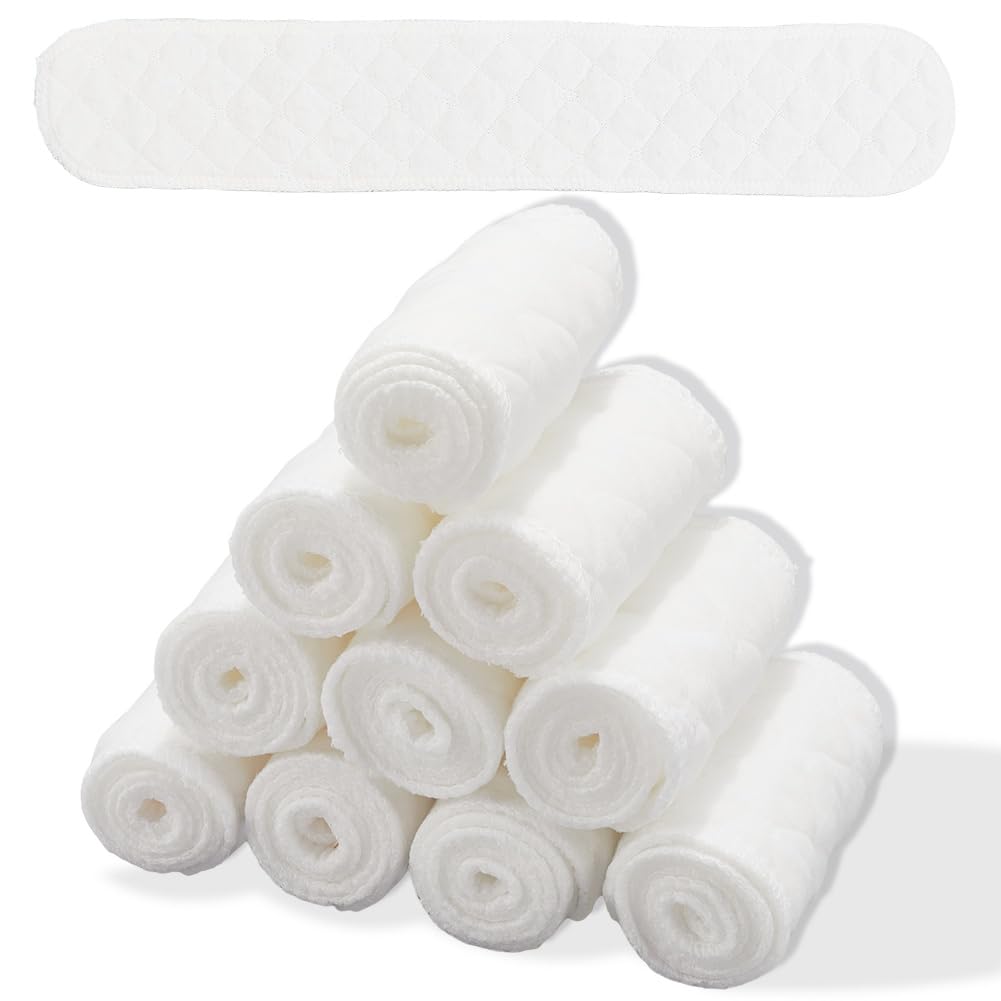 20 Unidad de Almohadillas Absorbentes de Algodón Blancas Rectangulares Transpirables Reutilizables Lavables Y Absorbentes para el Pecho para Mujer para la Lactancia Materna para Absorber el