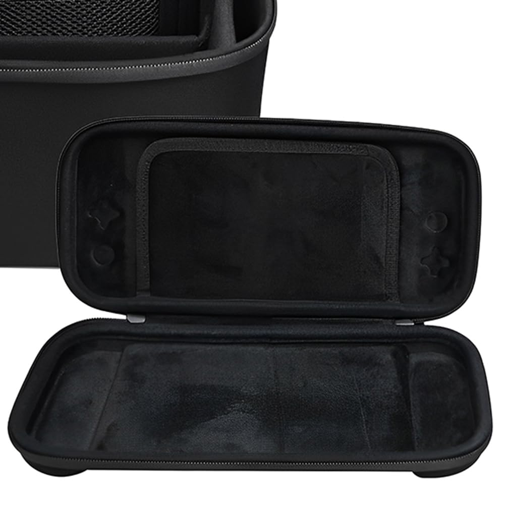 LYEAA Custodia per console di gioco portatile per Switch 2 con guscio rigido antiurto e partizionamento intelligente