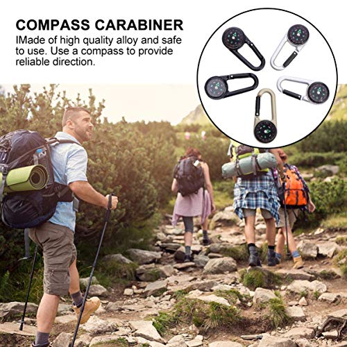 STOBOK 5 Pcs MosquetÃ£o BÃºssola Clipes para Cinto de Escalada MosquetÃ£o Porta-Chaves Com Travament