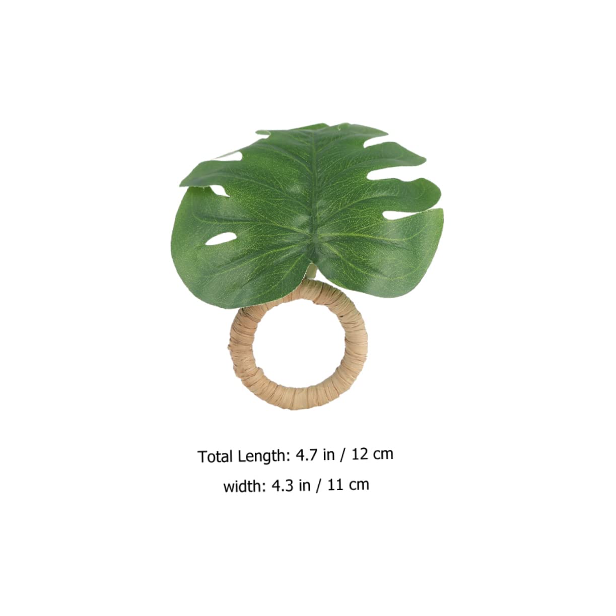 Alipis 5 Set Portatovaglioli Foglia Di Monstera Con Portatovaglioli Per Tavoli Portatovaglioli Realistici Decorazione Per Tovaglioli Anello Di Tovagliolo Di Festa Cannuccia 6 Pezzi*5