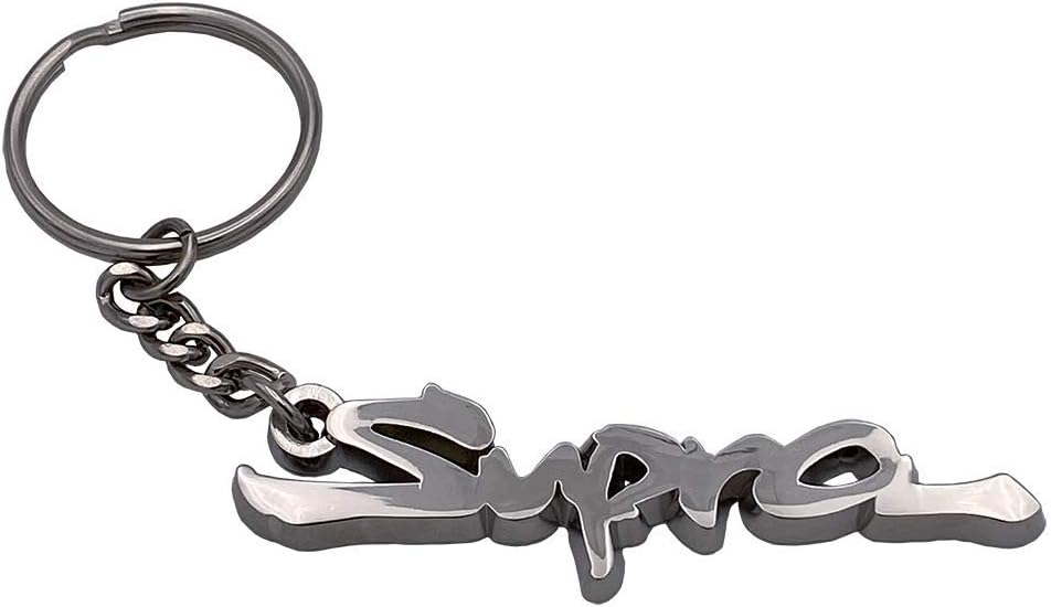 Boostnatics Car Badge Keychain Keyring compatible with Supra Key Fob (Chrome)
