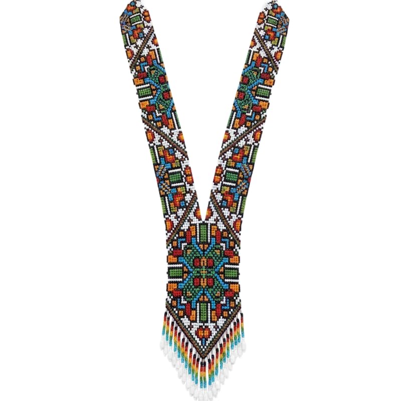 Collier ukrainien Gerdan perles de rocaille pour sublimer un décolleté uni