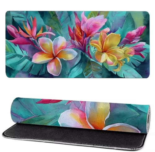 Alfombrilla Raton Color, Planta Mouse Pad 700 x 300 x 3mm Gaming Mouse Pad, Superficie Inferior Antideslizante, Movimiento Ratón más Suave, Alfombrilla Escritorio, Mejora Precision y Velocidad ks-32
