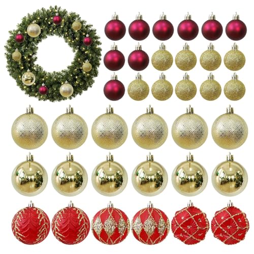 Pendentifs de boules de Noël incassables et résistants aux intempéries