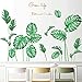 Pegatinas de Pared de Vegetación Verde - Pegatinas Decorativas Pared Infantil Niña Niño Dormitorio Salón TV Fondo Removibles Decoración Papel Pintado Baohooya