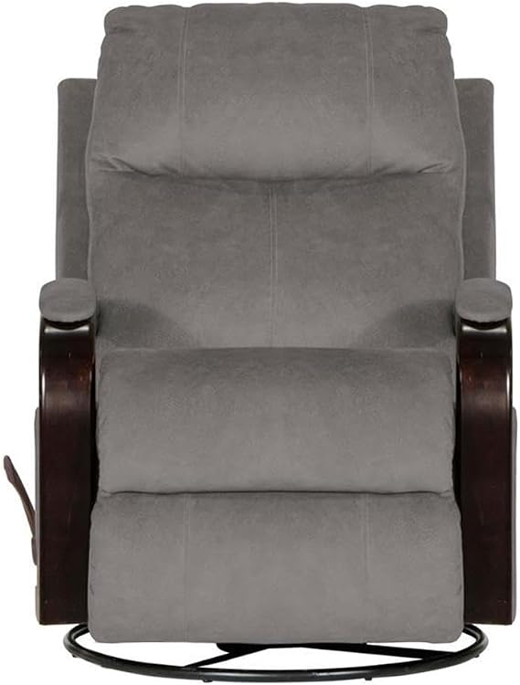 Catnapper Thomas Swivel Glider Recliner in Graphite Gray Polyester Fabric